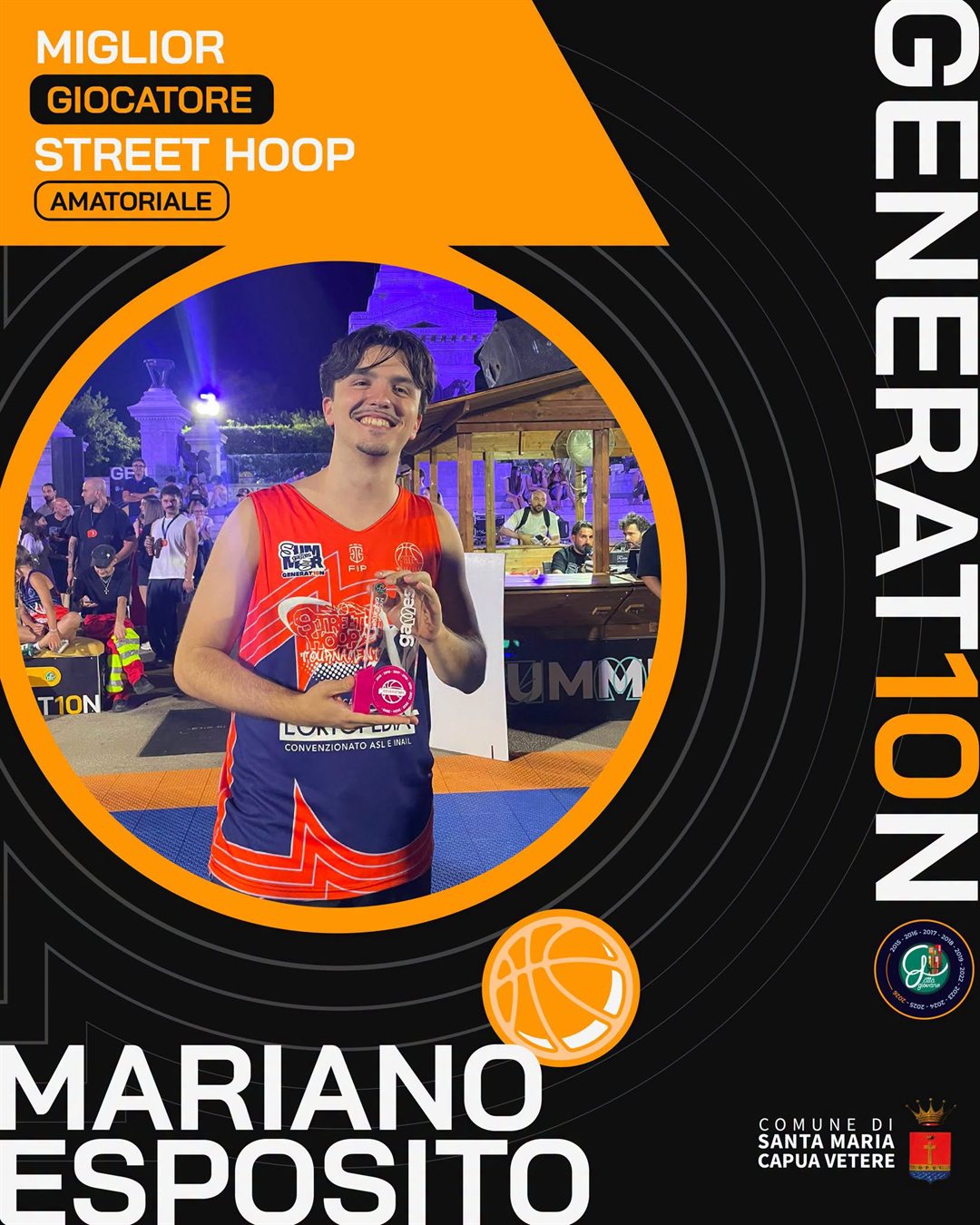 Mariano Esposito, miglior giocatore Street Hoop Amatoriale
