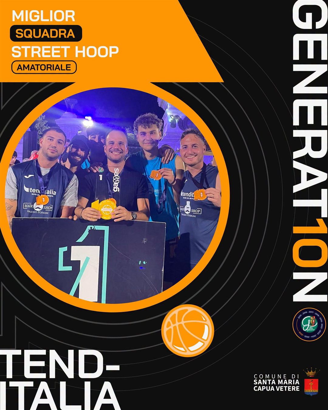 Tenditalia, squadra vincitrice Street Hoop Amatoriale