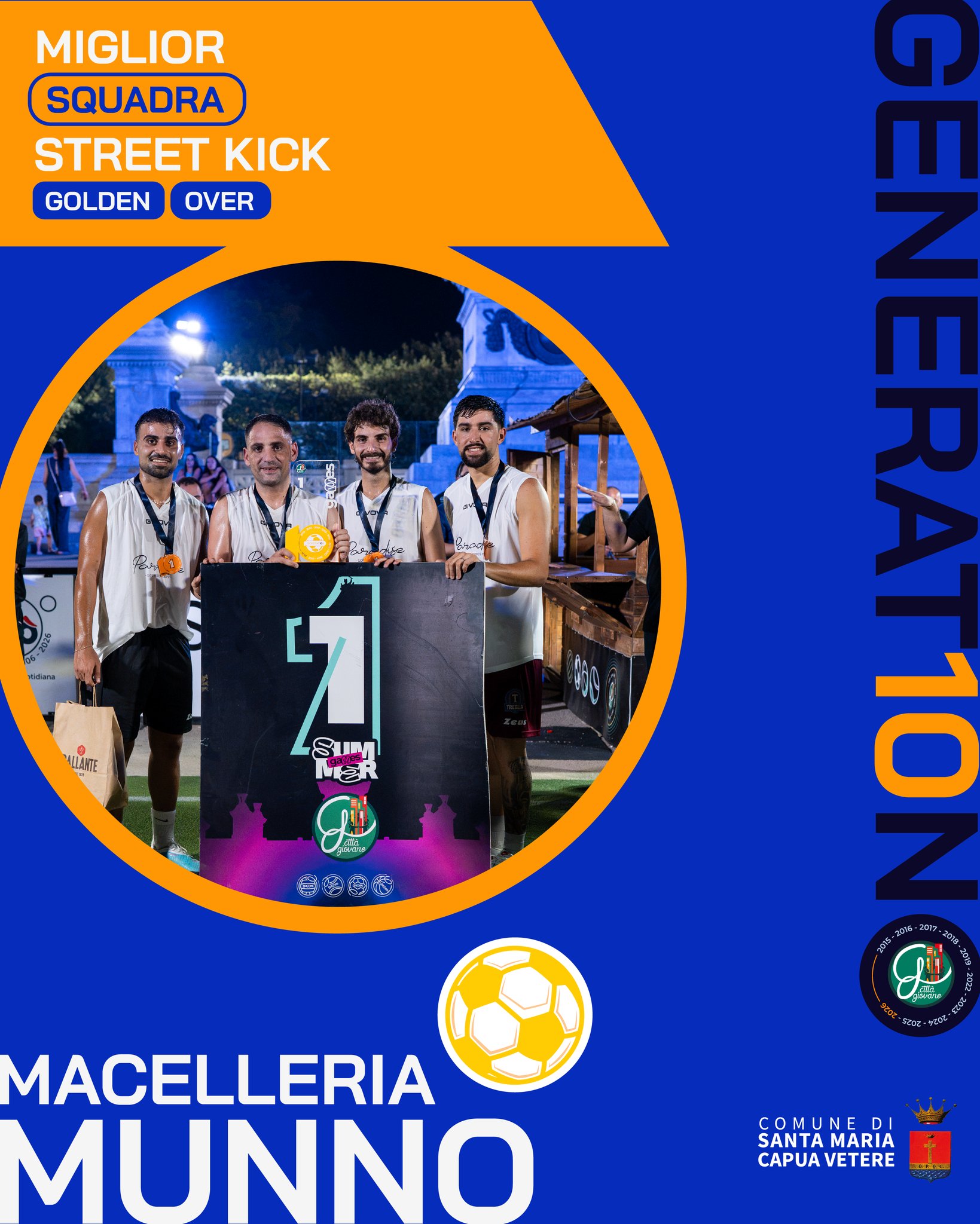 Macelleria Munno, squadra vincitrice del tabellone Gold Over di Street Kick